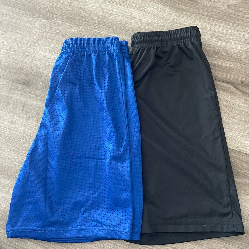 Vibrant Blue and Classic Black Kids' Shorts